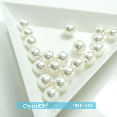 CrystalDIY奧地利水晶SW水晶珍珠#5810White Pear(650) 4mm~12mm2