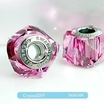 CrystalDIY奧地利SW水晶#5928迷人螺旋中孔 4色可選 適用潘朵拉蛇鍊8
