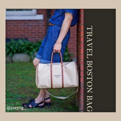 JILLSTUART NEWYORK 米色波士頓包旅行袋 國際精品預購9