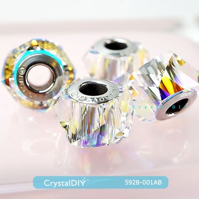 CrystalDIY奧地利SW水晶#5928迷人螺旋中孔 4色可選 適用潘朵拉蛇鍊5