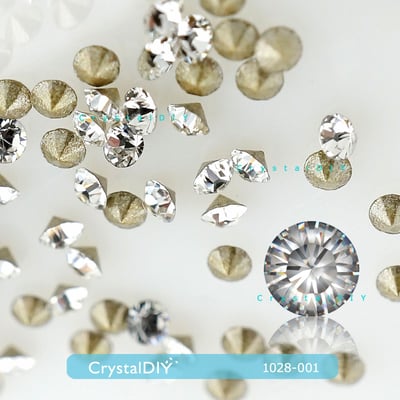 CrystalDIY奧地利水晶SW圓形石 #1028水晶(001) PP8、PP11每包100顆5