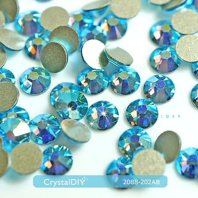 CrystalDIY奧地利水晶SW 2088 Aquamarine AB海藍亮彩(202AB) SS5~SS202