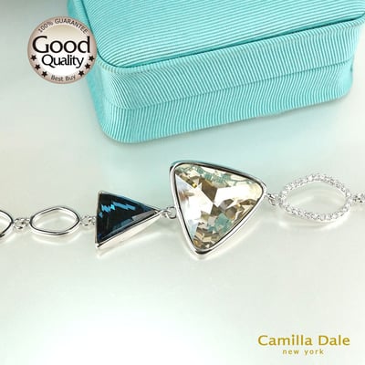 CamillaDale星河光影手鍊採用奧地利SW水晶花式石#4717蒙大拿藍 #4722 Crystal1