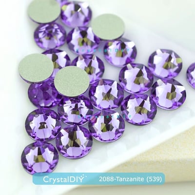 CrystalDIY奧地利水晶SW 2088 薰衣草紫Tanzanite (539)平底石 SS5~SS344