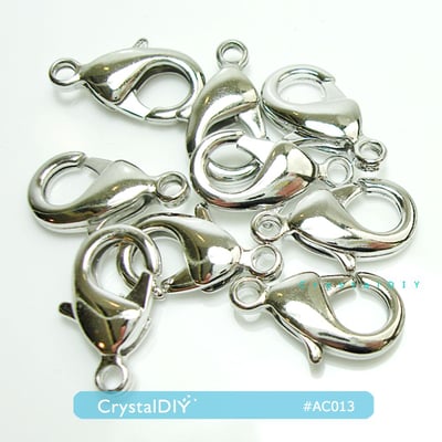 CrystalDIY 15mm大問號勾 龍蝦扣 (無鎳代白)每包5入1