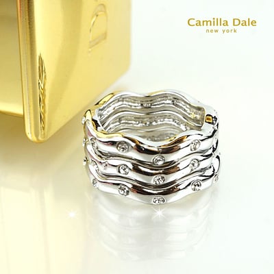 Camilladale 雲朵曲線晶鑽戒指 韓製6