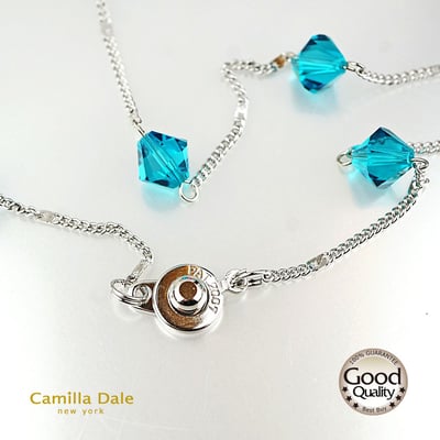 CamillaDale 星空點點項鍊 水晶串珠5328土耳其藍5