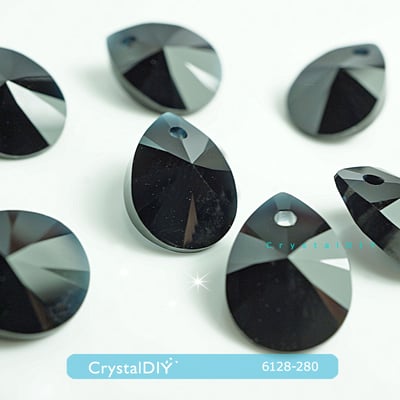 CrystalDIY奧地利水晶SW#6128迷你梨吊墜 水晶亮彩(001AB)10mm 每包12顆入三色可選11