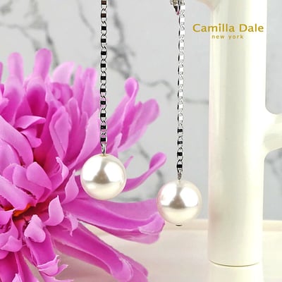 CamillaDale冰雪長耳環採用國際頂級SW水晶珍珠3