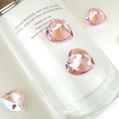 CrystalDIY奧地利水晶SW愛心吊墜新切割#6432 Lt. Rose Shimmer(223SHIM)淡粉紅微光14.5mm多色可選1