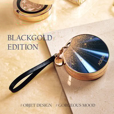 Age20's閃耀星辰膠原蛋白精華粉餅黑金版 一殼2蕊附贈皮繩吊飾6