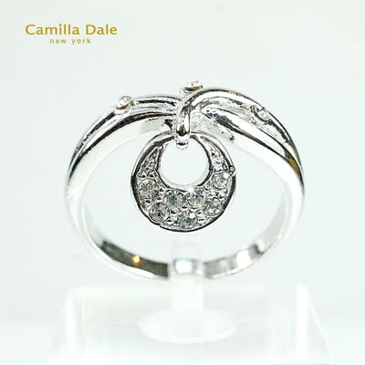 Camilla Dale 下弦月水鑽戒指 韓製1
