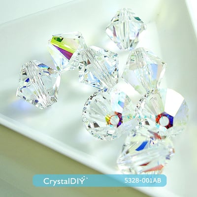CrystalDIY奧地利水晶SW #5328水晶串珠水晶亮彩(001AB)10