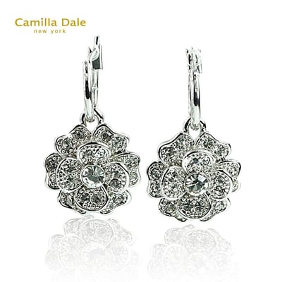 CamillaDale 山茶花晶鑽耳環3