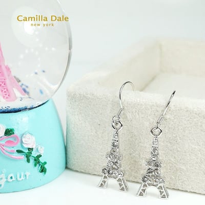 CamillaDale 巴黎鐵塔水鑽耳環3