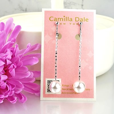 CamillaDale冰雪長耳環採用國際頂級SW水晶珍珠4