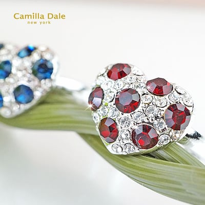 Camilla Dale 點點愛心水鑽戒指 韓製 (暹羅紅)5