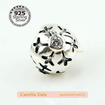 CamillaDale 雪花925純銀串飾【231】大孔徑 適用潘朵拉手鍊2