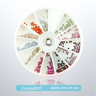 CrystalDIY奧地利SW水晶SS5~SS20超值組(12色)平底石1