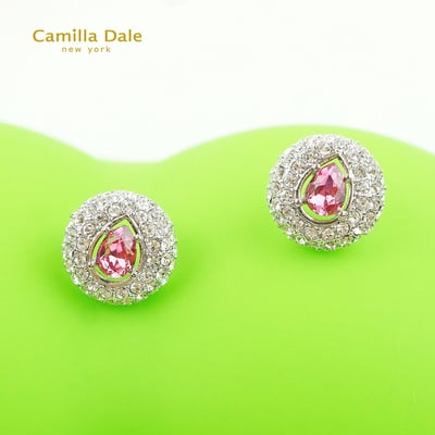 CamillaDale 夢寶心水晶耳環(玫瑰)韓製6