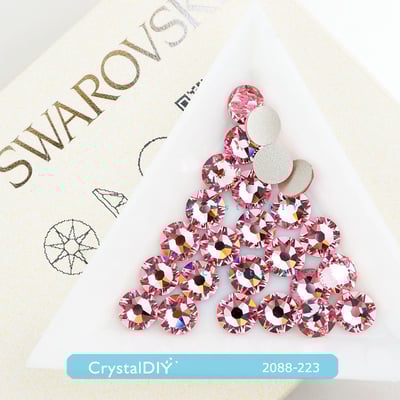 CrystalDIY奧地利水晶SW平底石2058/2088 Light Rose粉紅(223)SS5~SS343