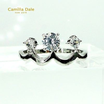 Camilla Dale W三星水晶戒指 韓製3