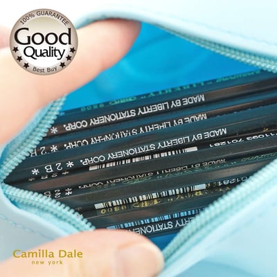 CamillaDale 光芒水鑽2B鉛筆 採用利百代 9800 兩打(24支)贈韓國文青可愛筆袋3