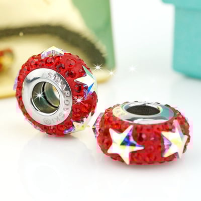 CrystalDIY奧地利水晶SW密鑲串珠81702 STAR星星 兩色可選10