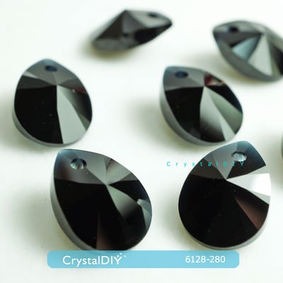 CrystalDIY奧地利水晶SW#6128迷你梨吊墜 水晶亮彩(001AB)10mm 每包12顆入三色可選12