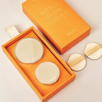Age20's NobleGlow極致光采持久氣墊粉餅 禮盒組(一殼1蕊12g+贈迷你氣墊5g+2個粉撲)5