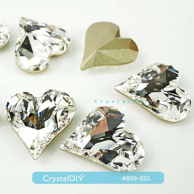 CrystalDIY奧地利SW水晶花式石#4809 甜心 Crystal(001) 裸鑽3