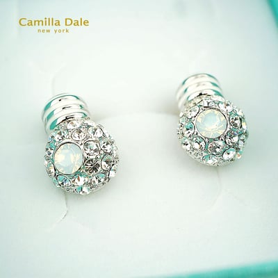 Camilla Dale 電燈泡水晶耳環(白蛋石)2