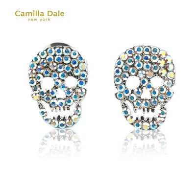 CamillaDale 骷顱頭水鑽耳環4