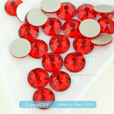 CrystalDIY奧地利水晶SW 2058/2088 亮暹羅紅Lt.Siam (227)平底石SS5~SS341
