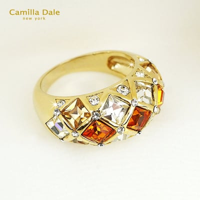 Camilladale 時尚繁星晶鑽14K金戒指(金) 韓製【絕版精品】3