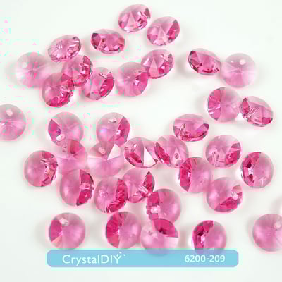 CrystalDIY奧地利SW水晶6200 圓形吊墜6mm單孔四色可選7