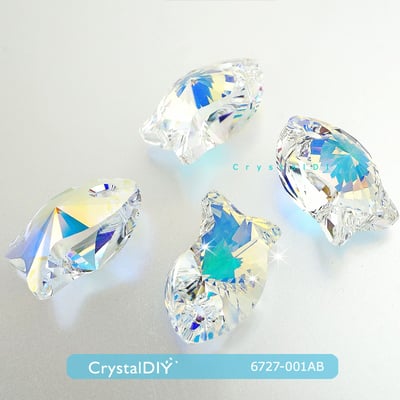 CrystalDIY奧地利SW水晶吊墜#6727小肥魚吊墜 水晶亮彩Crystal AB 閃耀無敵3