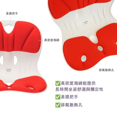 Curble護脊美學椅墊 韓國暢銷第一的護腰坐姿矯正椅(大人款) 贈送一組椅套限宅配免運4