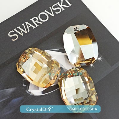 CrystalDIY奧地利SW水晶#6685繪圖水晶吊墜28mm兩色可選1