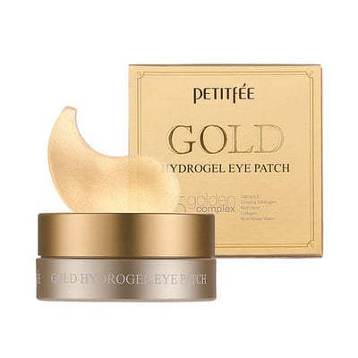 韓國PETITFEE 24K Gold金色水凝眼膜貼60片 改善眼周暗沉、緊緻、彈力7