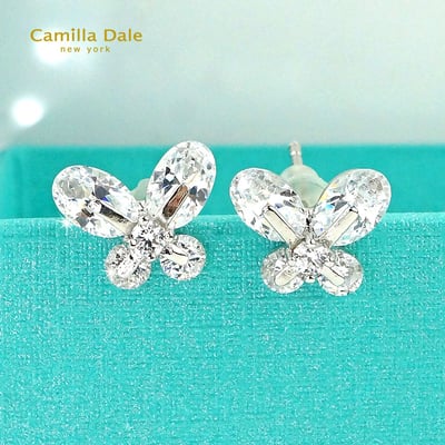 CamillaDale 水晶蝴蝶耳環1