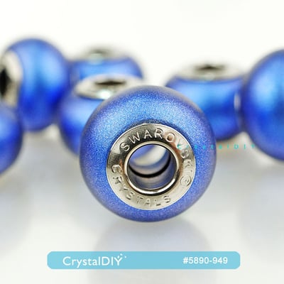 CrystalDIY奧地利水晶SW 水晶珍珠#5890中孔深藍(949) 14mm單顆4
