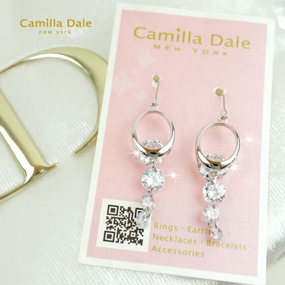 Camilla Dale卡蜜拉黛兒 水點滴晶鑽耳環2