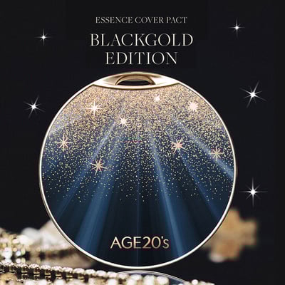 Age20's閃耀星辰膠原蛋白精華粉餅黑金版 一殼2蕊附贈皮繩吊飾1