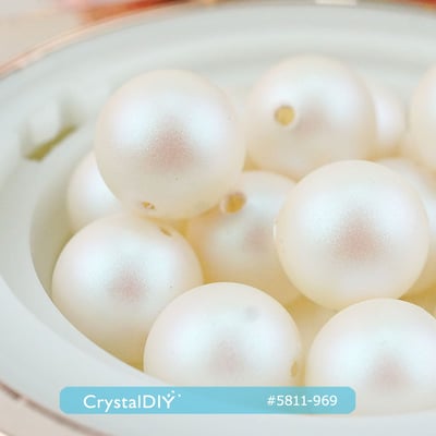 CrystalDIY奧地利水晶SW水晶珍珠#5810Pearlescent White Pear珠光(969) 6mm~12mm7