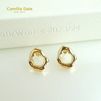 Camilla Dale Horley不規則造型金色耳環4