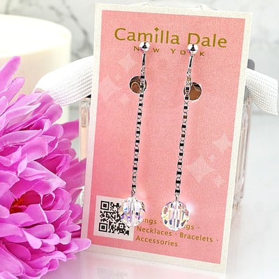 CamillaDale冬戀冰球耳環-水晶亮彩(001AB)10mm3