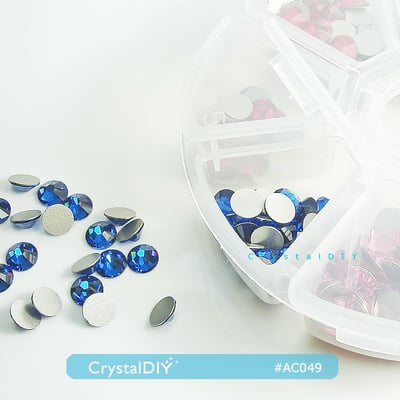 CrystalDIY 手作材料8格收納盒 (大) 2個 可收納水鑽 串珠 珍珠 水晶鈕扣 水晶裸鑽2