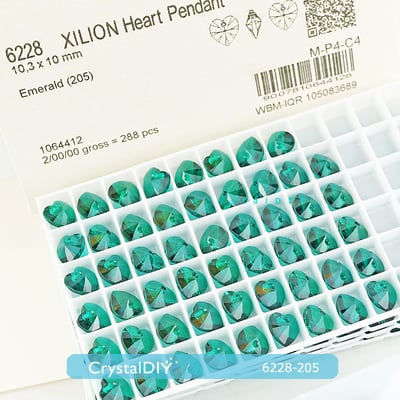 CrystalDIY奧地利水晶SW愛心吊墜#6228粉紅玫瑰亮彩12顆入 兩色可選9