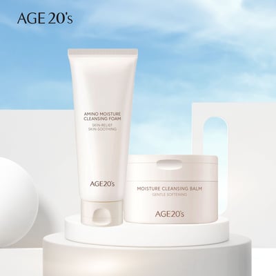 Age20's無卸可擊徹底清潔組 保濕卸妝霜120ml +氨基保濕潔面乳150ml2